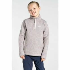 Craghoppers Kids&apos; &apos;Shiloh&apos; Recycled Hooded Half-Zip Fleece For Female
