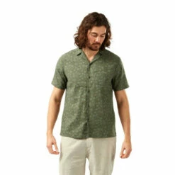 Craghoppers Cotton Blend &apos;NosiBotanical Pasport&apos; Short Sleeve Shirt For Male