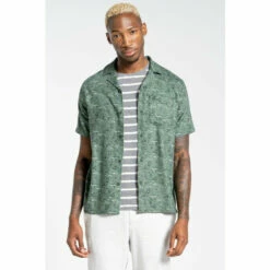 Craghoppers Linen-Blend &apos;NosiBotanical Hula&apos; Short Sleeve Shirt For Male -Craghoppers Sales Shop unnamed file 2745