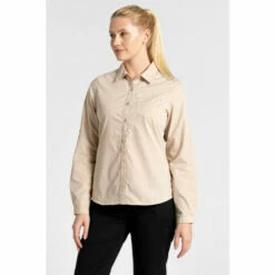 Craghoppers Cotton-Blend &apos;Kiwi II&apos; Long-Sleeve Shirt For Female