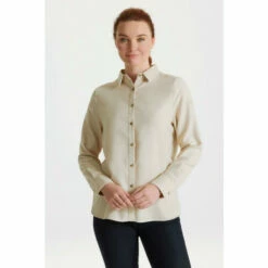 Craghoppers Cotton-Blend &apos;Dornoch&apos; Long-Sleeve Shirt For Female